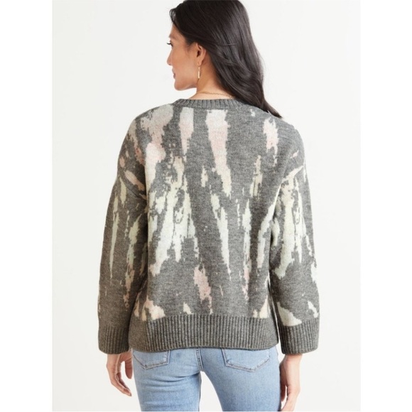 Rails Virgo Tie Dye Grey Pink Pullover Long Sleeve Crew Neck Jumper Sweater XL - Picture 4 of 12